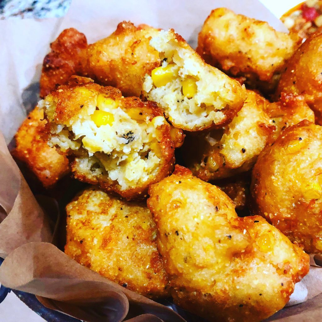 Delicious, soft, loaded with corn fritters!