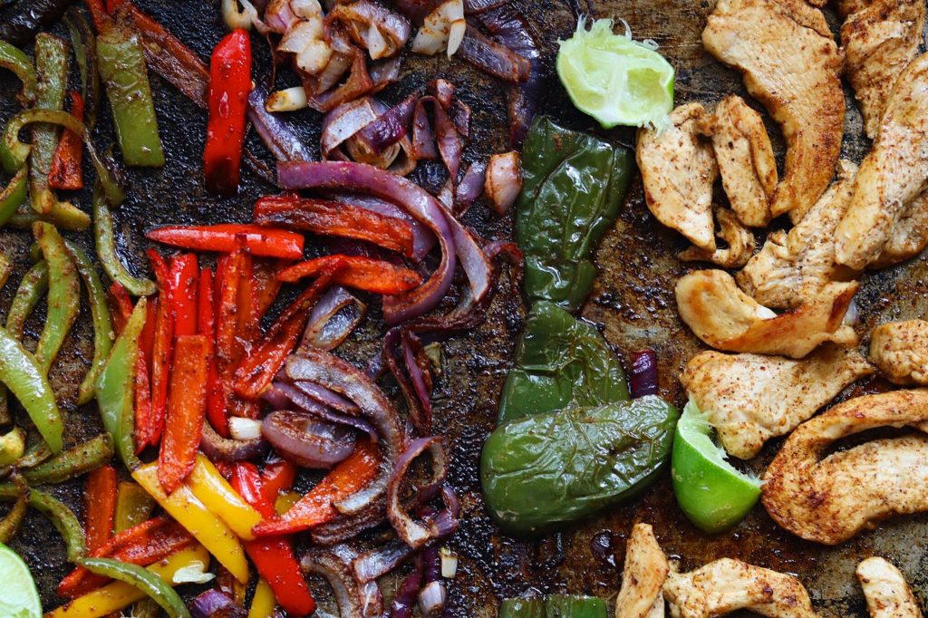 Quick Sheet Pan Chicken Fajitas