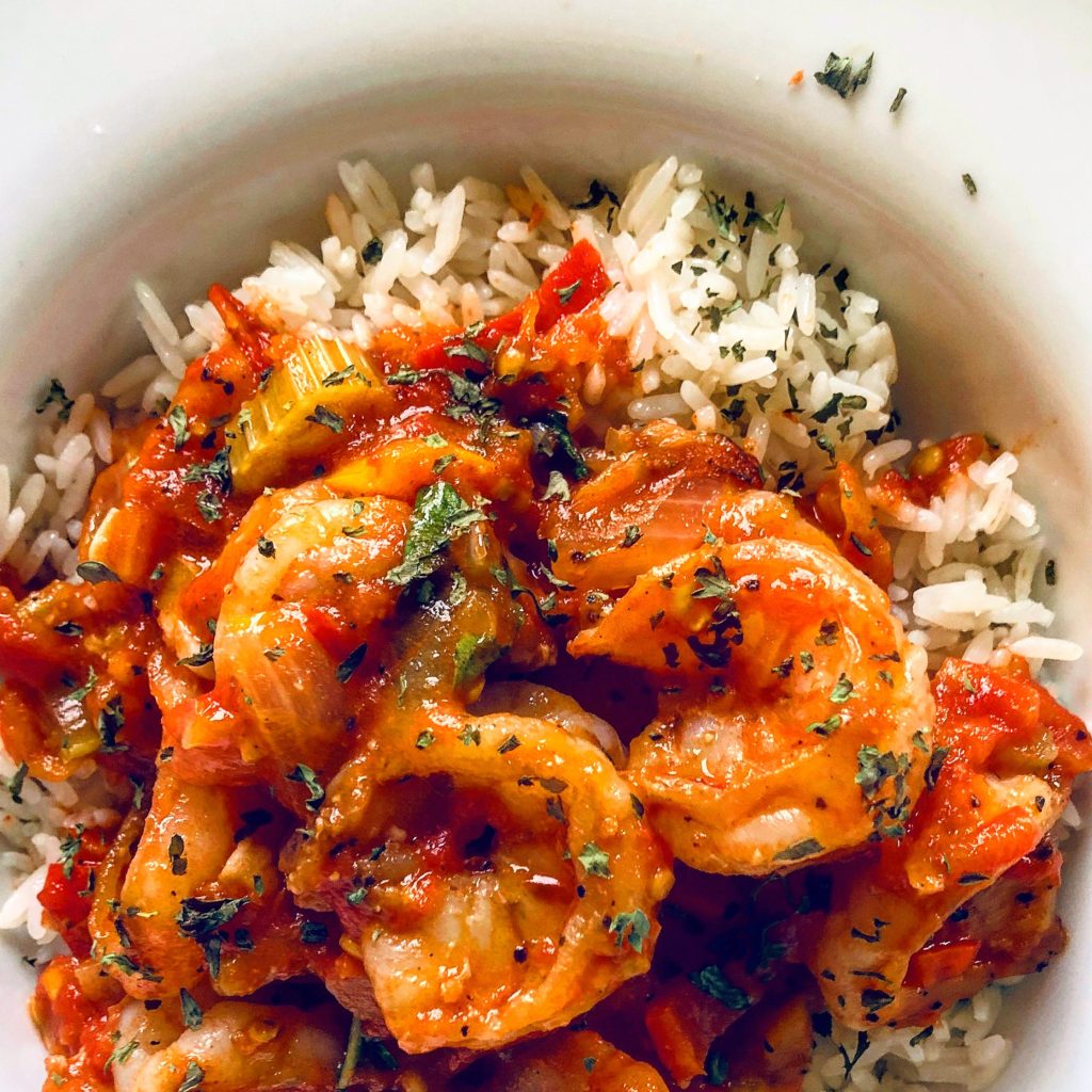 Love this Fresh Tomato Shrimp Creole with Louisiana White Rice The