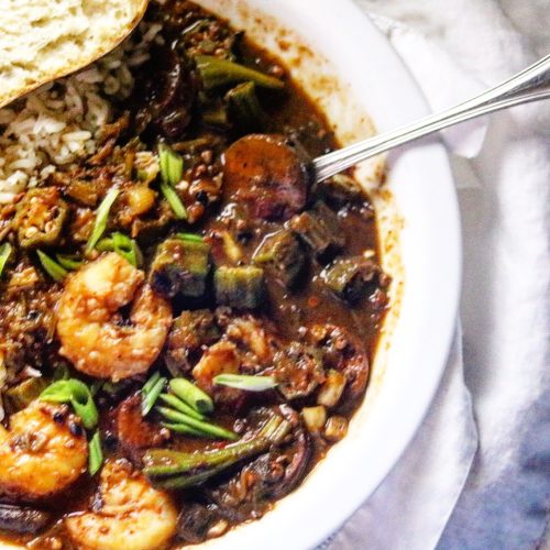 Love Gumbo! This Super Shrimp, Okra and Andouille Smoked Sausage Gumbo ...
