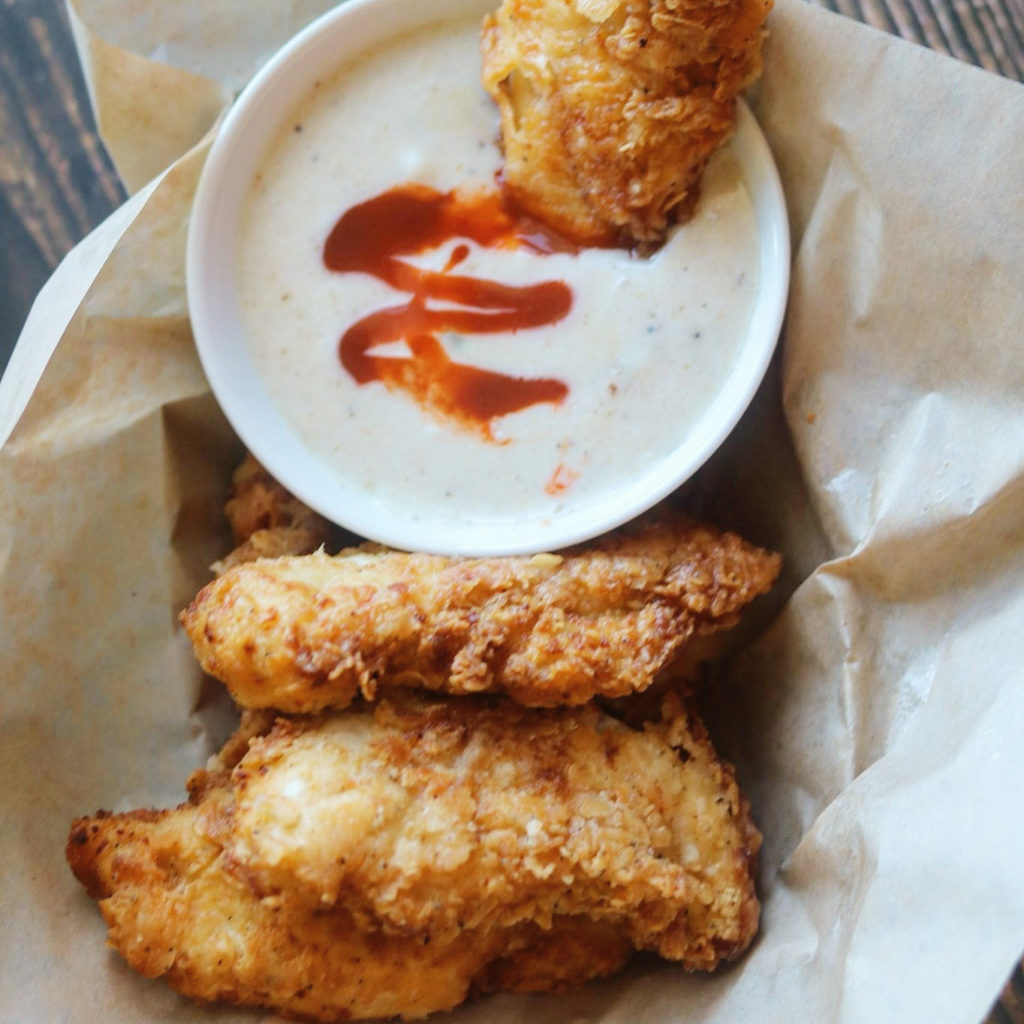 Buttermilk and Franks Red Hot Sauce Marinated Chicken Tenders