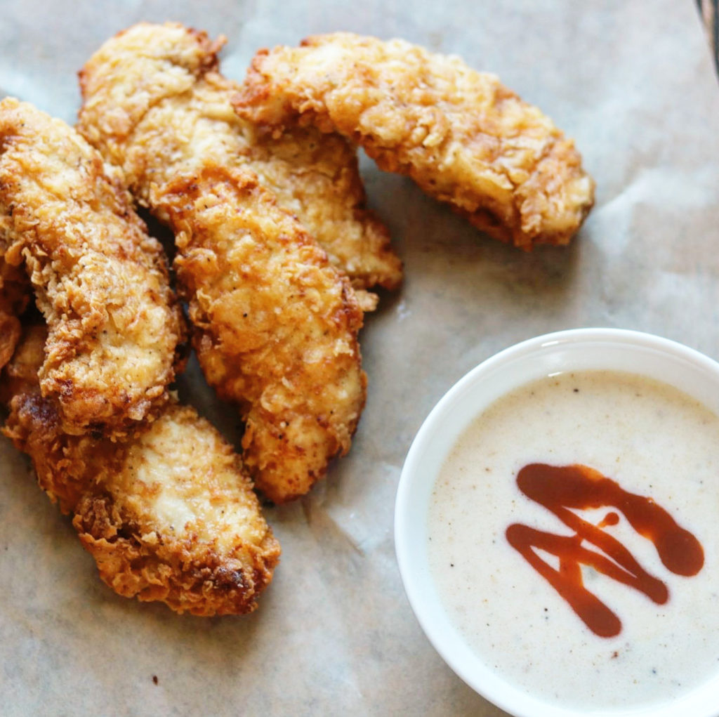 Buttermilk and Franks Red Hot Sauce Marinated Chicken Tenders