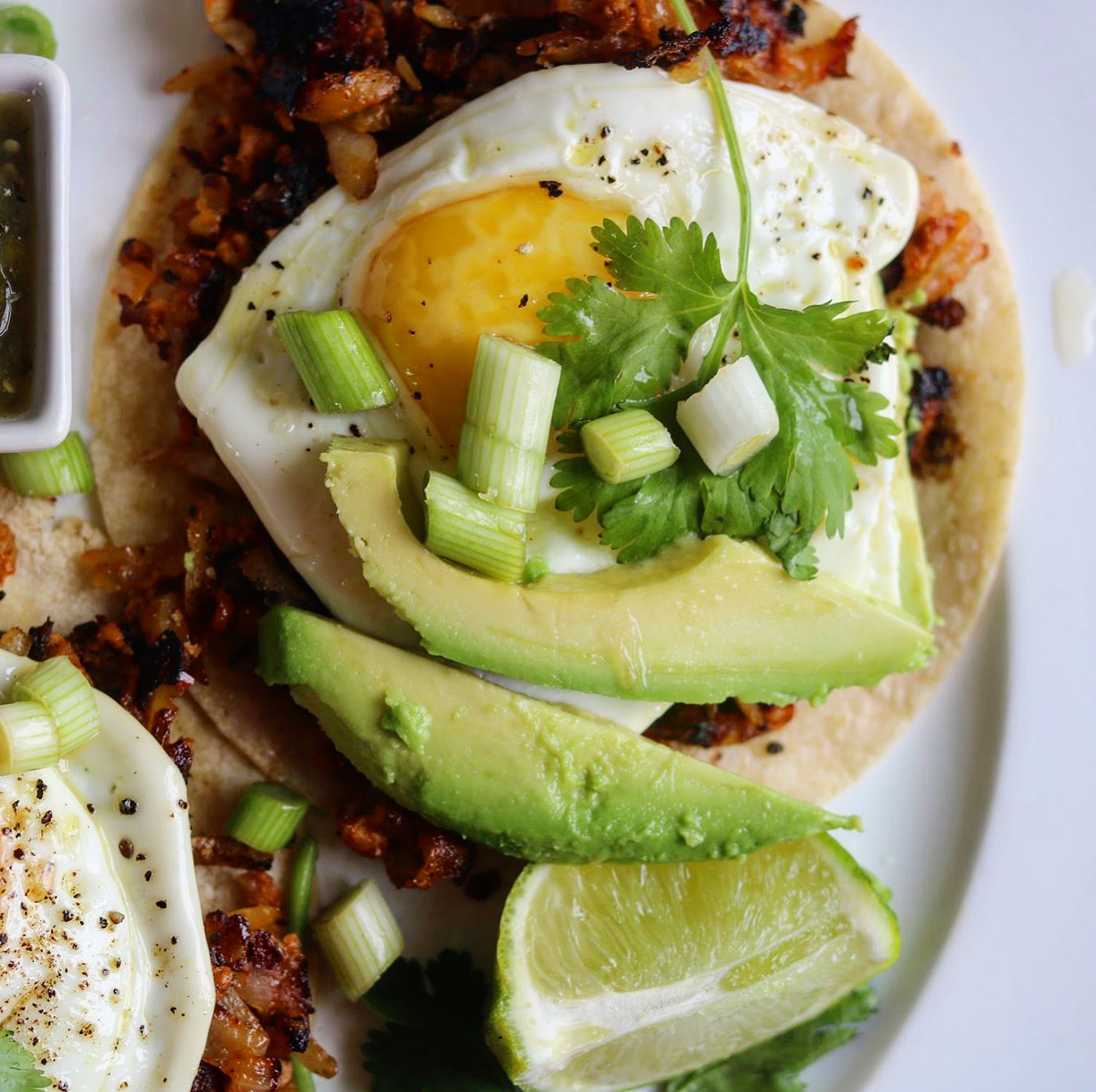 Awesome Chorizo Breakfast Tacos With Potato Hash And Fried Eggs The 2 Spoons 7171