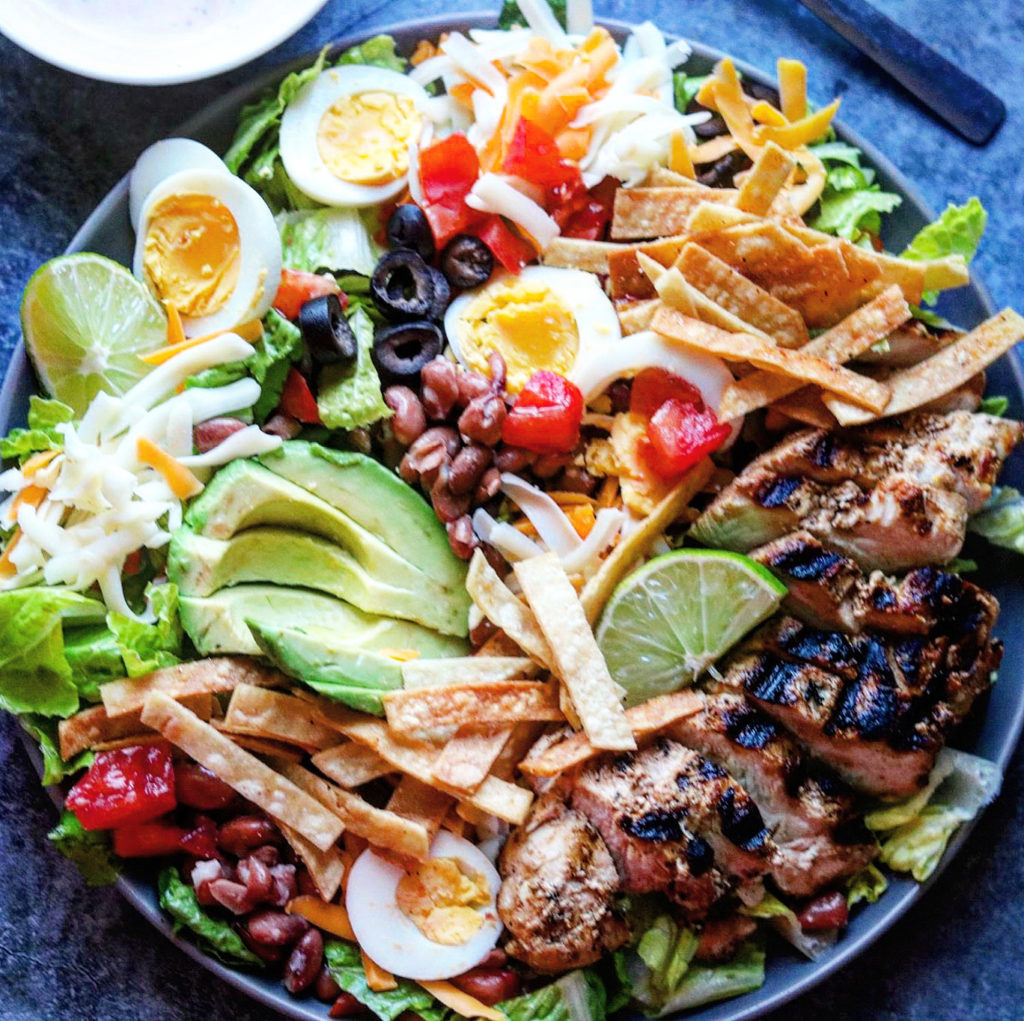 easy mexican grilled chicken cobb salad. – A cook named Rebecca