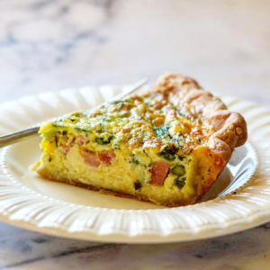 awesome spring asparagus and ham quiche. – The 2 Spoons