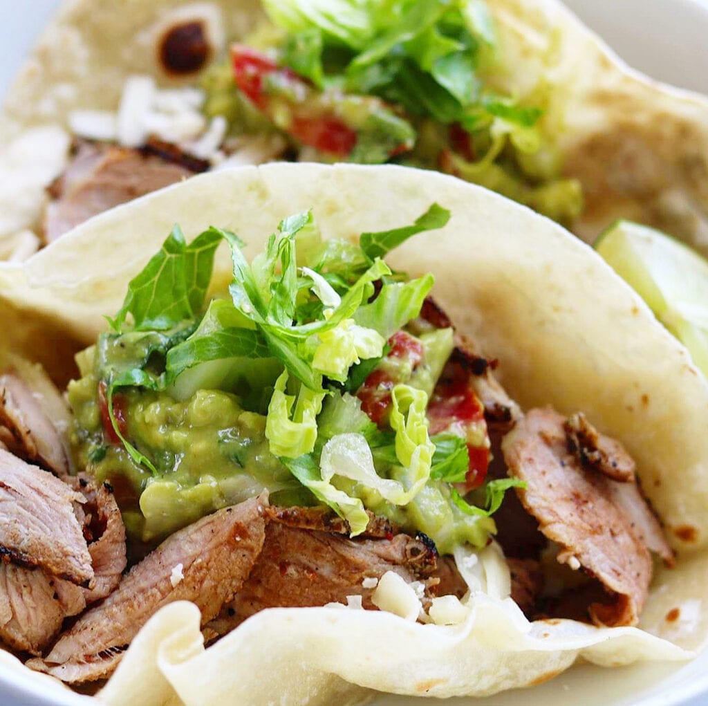 easy mexican spiced pork tenderloin tacos. – The 2 Spoons