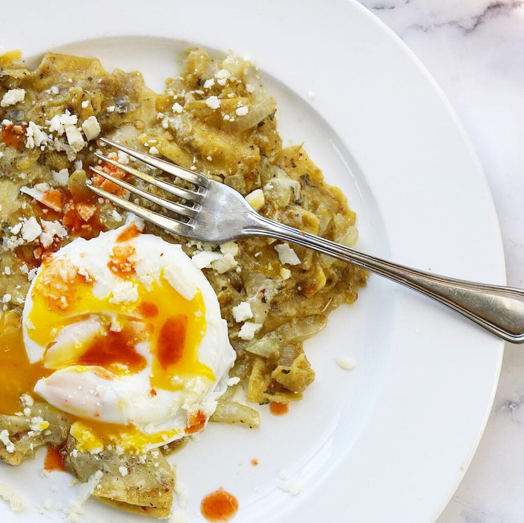 Chilaquiles with Poached Eggs