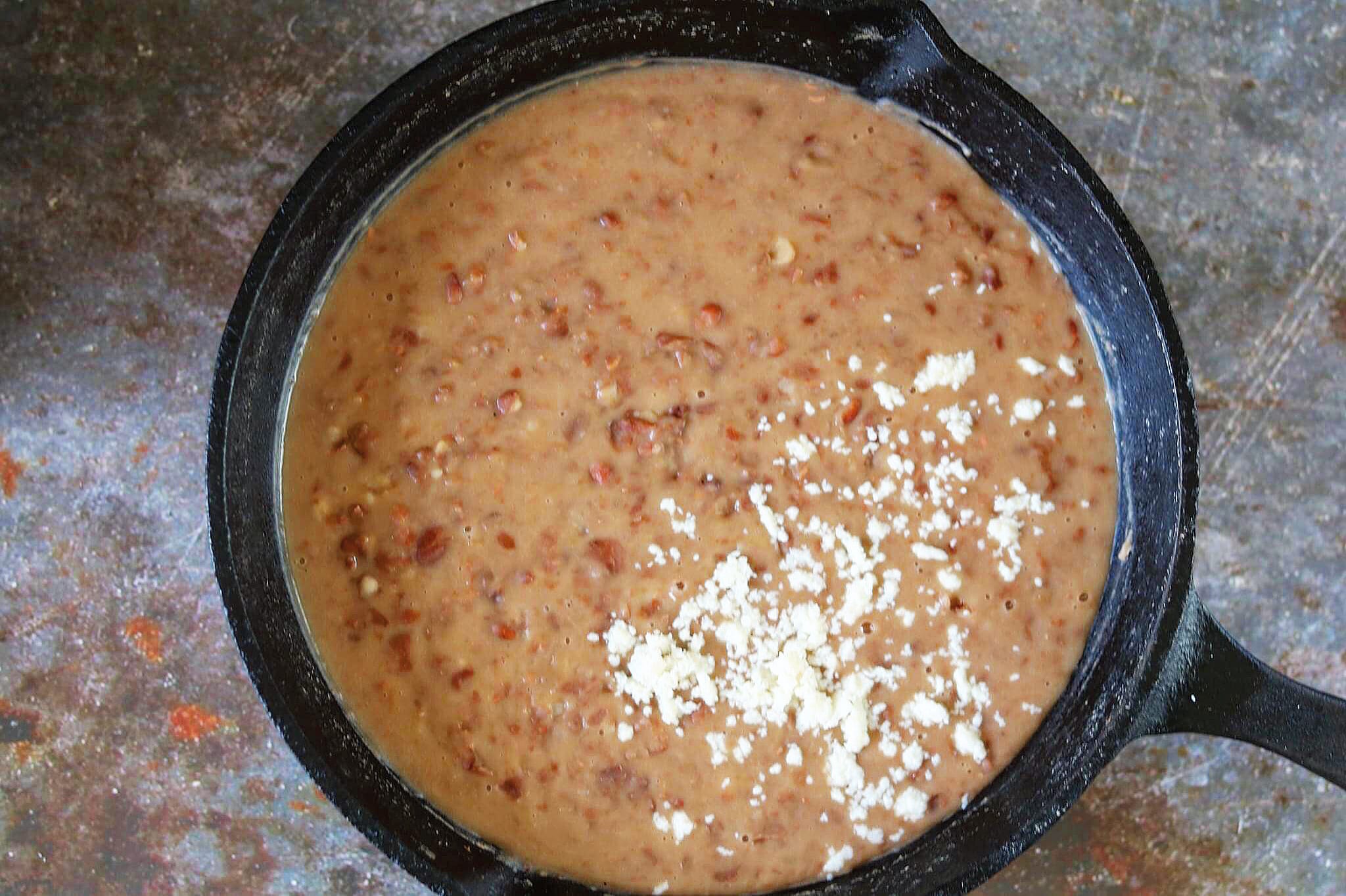 Easy Refried Beans from Homemade Pinto Beans – The 2 Spoons