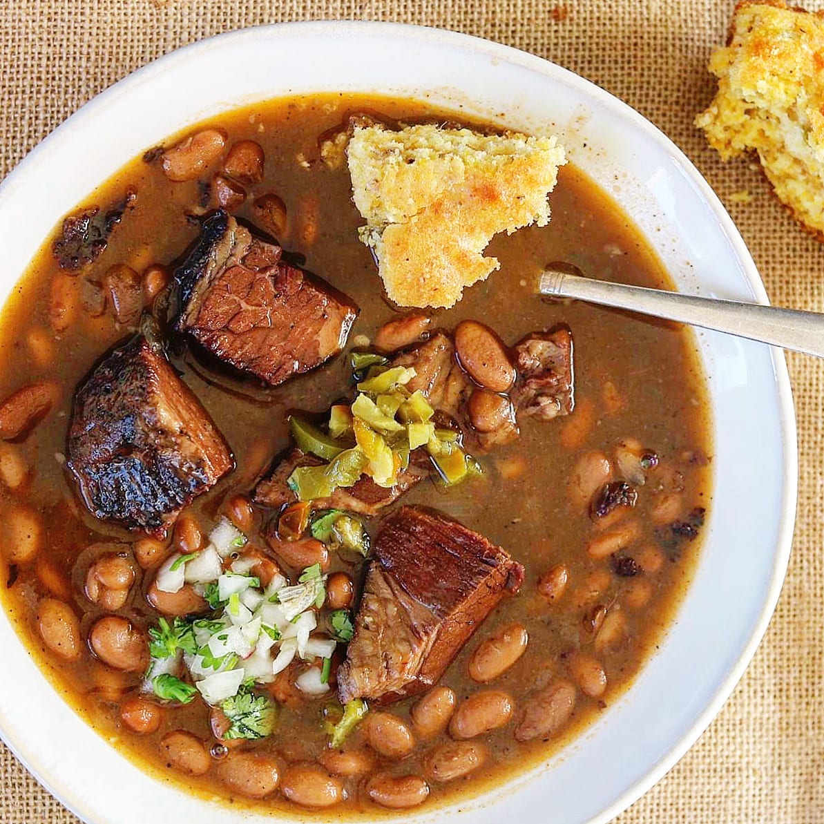 Amazing Texas Smoked Brisket Beans The 2 Spoons