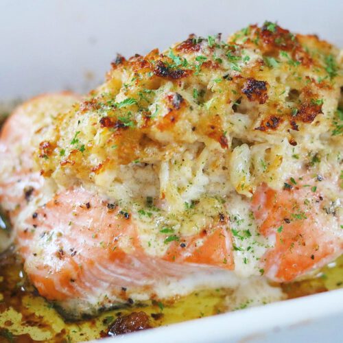 the best crab stuffed salmon. – The 2 Spoons